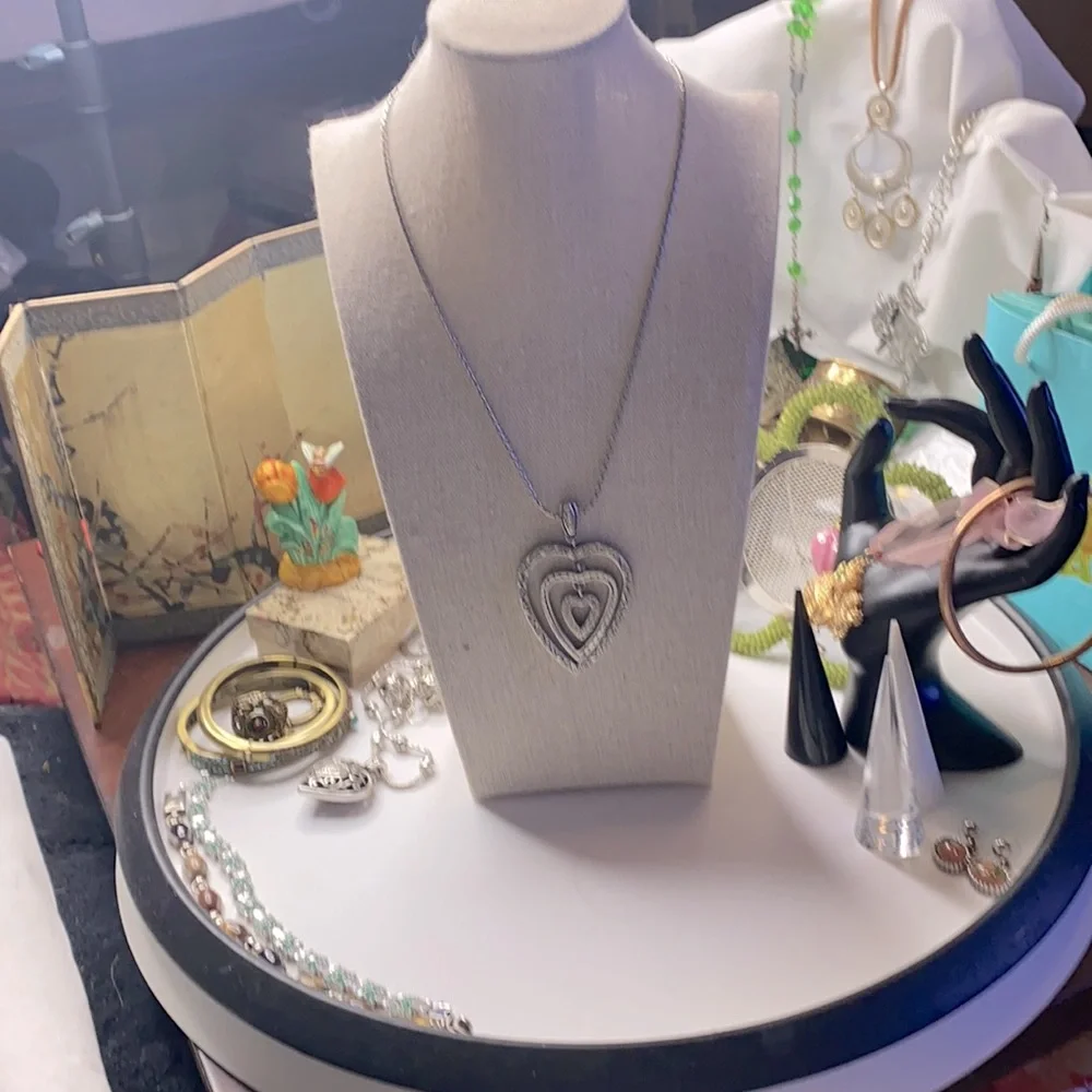 Retired Brighton Triple Open Heart Necklace - Picture 5 of 5